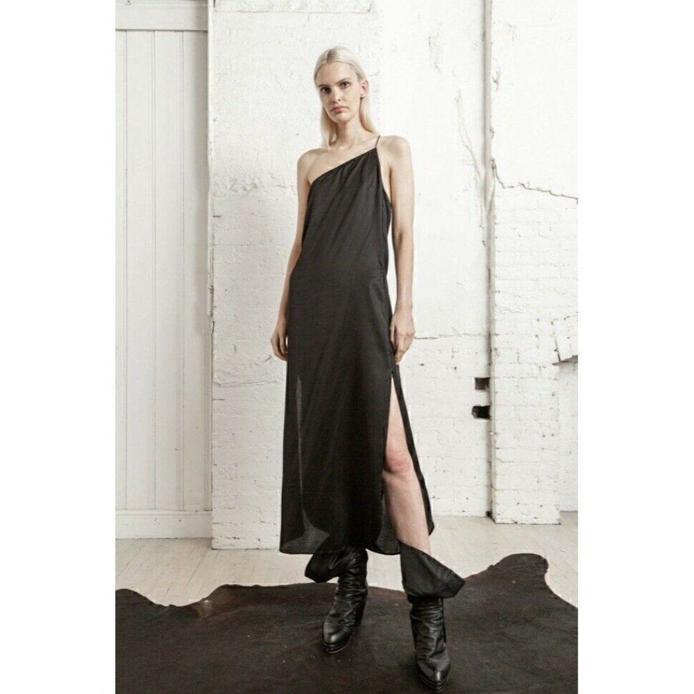 NWT FREE PEOPLE X NICHOLAS K  Sz S KYLE DRESS SATIN ONE SHOULDER MAXI DRESS